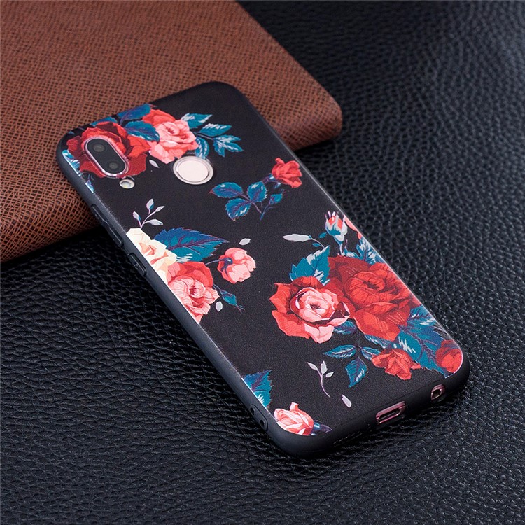 Embossment Soft TPU Mobile Phone Case for Huawei Honor 9 Lite/9 Youth Edition - Roses-2