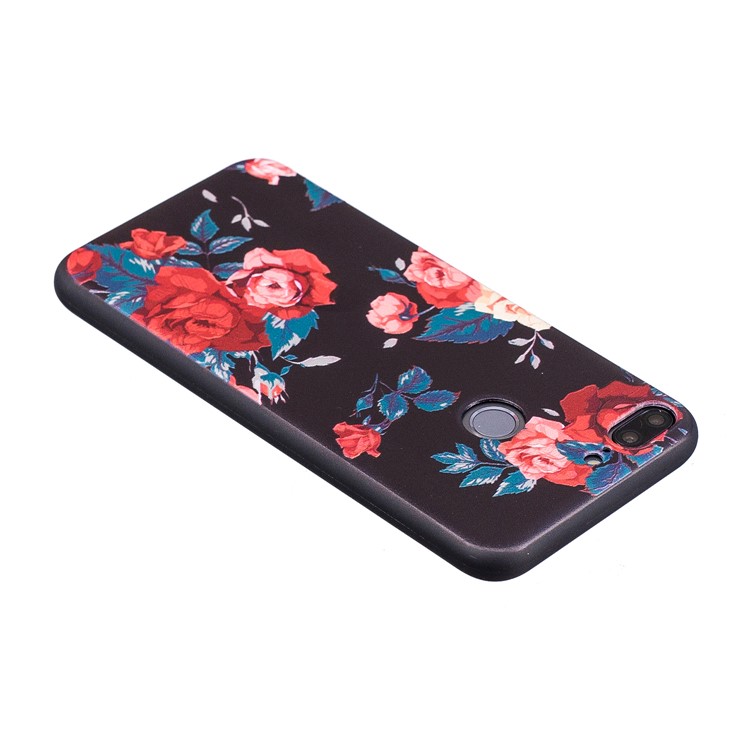Embossment Soft TPU Mobile Phone Case for Huawei Honor 9 Lite/9 Youth Edition - Roses-6
