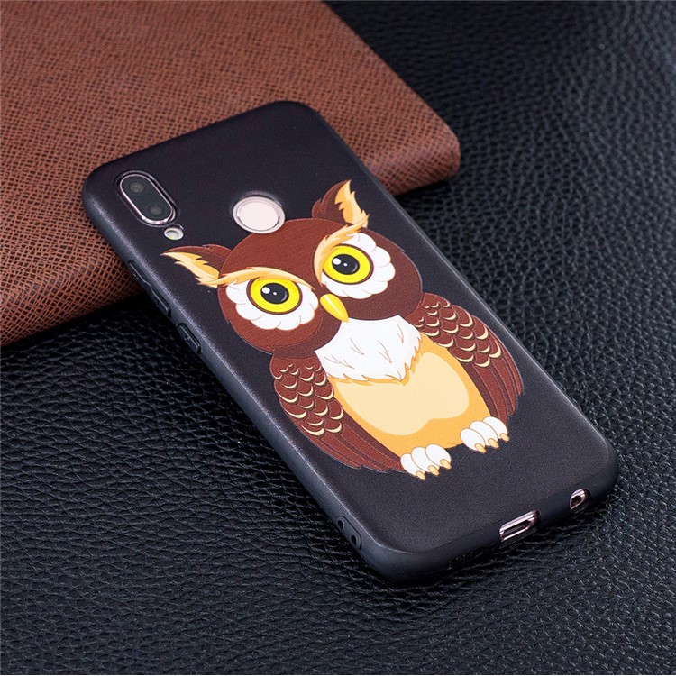 Embossment Soft TPU Cell Phone Case for Huawei Honor 9 Lite/9 Youth Edition - Lovely Owl-2