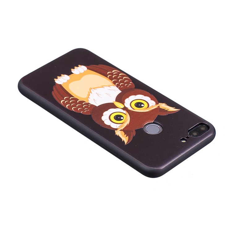 Embossment Soft TPU Cell Phone Case for Huawei Honor 9 Lite/9 Youth Edition - Lovely Owl-6