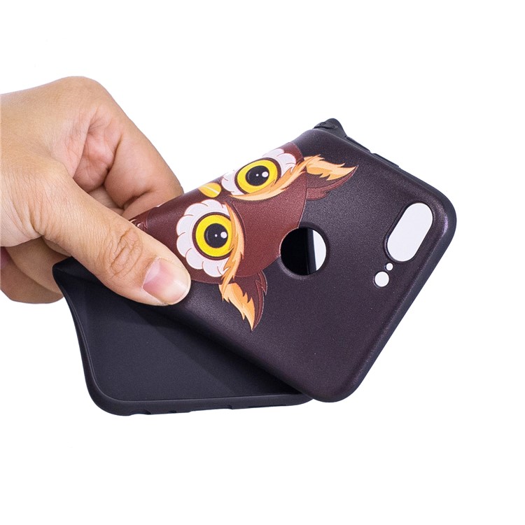 Embossment Soft TPU Cell Phone Case for Huawei Honor 9 Lite/9 Youth Edition - Lovely Owl-7