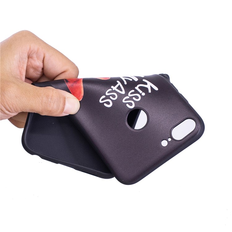 Embossment Soft TPU Back Case for Huawei Honor 9 Lite/9 Youth Edition - Kiss My Ass-7