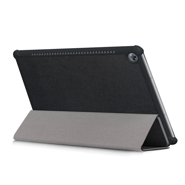 Tri-Fold Stand Flip Ledertasche Für Huawei Mediapad M5 10 / M5 10 (pro) - Schwarz-7