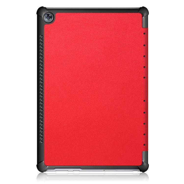 Tri-fold Stand Flip Leather Cover for Huawei MediaPad M5 10 / M5 10 (Pro) - Red-3
