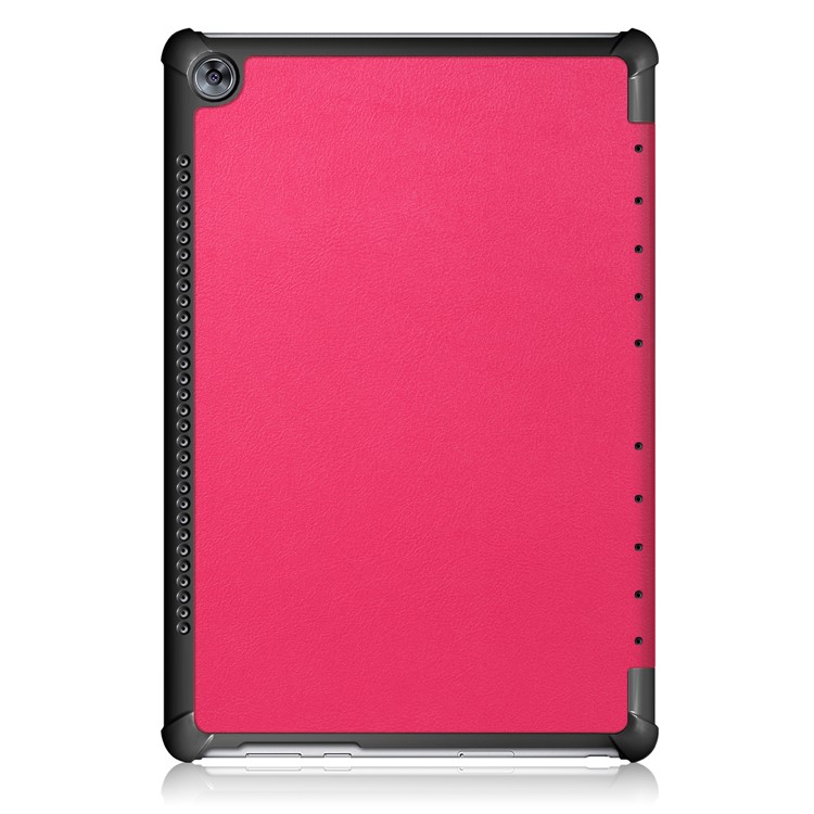 Tri-fold Stand Flip Leather Shell for Huawei MediaPad M5 10 / M5 10 (Pro) - Rose-3