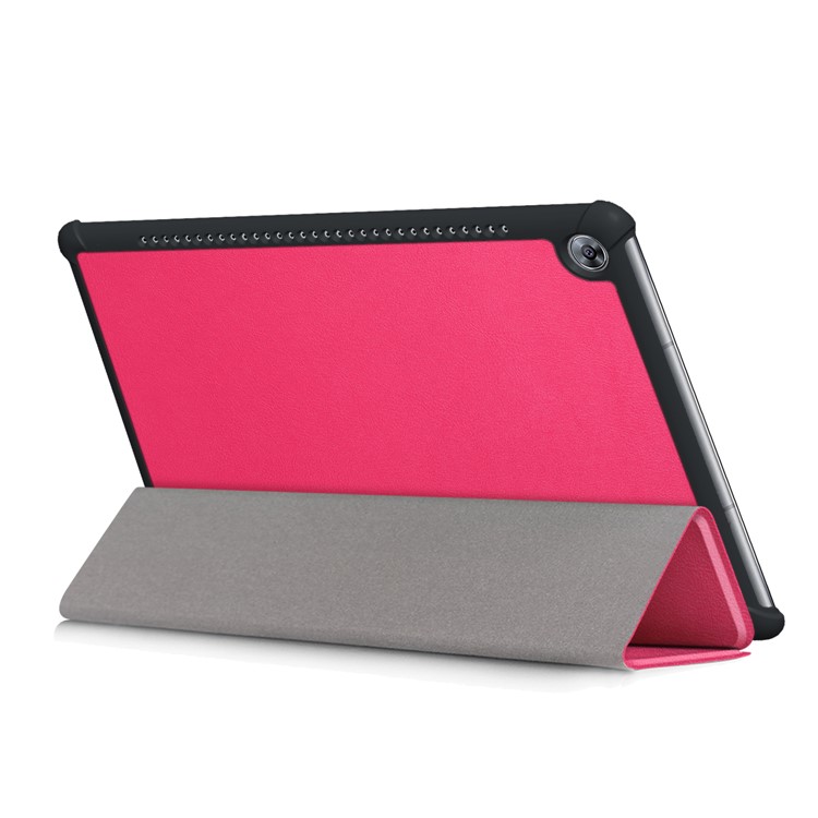 Tri-fold Stand Flip Leather Shell for Huawei MediaPad M5 10 / M5 10 (Pro) - Rose-7