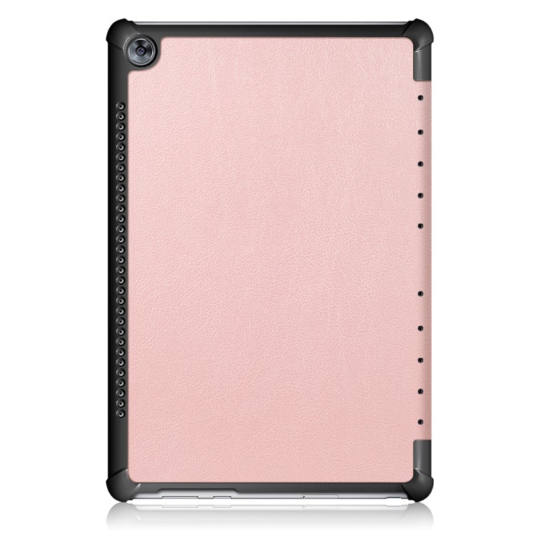 Tri-fold Stand Flip Leather Cover Case for Huawei MediaPad M5 10 / M5 10 (Pro) - Rose Gold-3