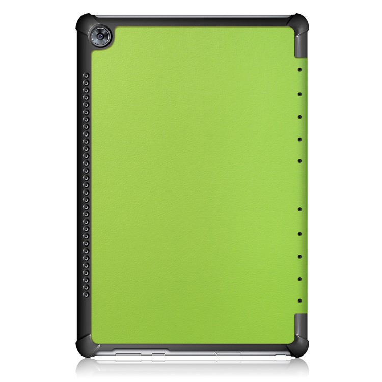 Tri-fold Stand PU Leather Protector Case for Huawei MediaPad M5 10 / M5 10 (Pro) - Green-3