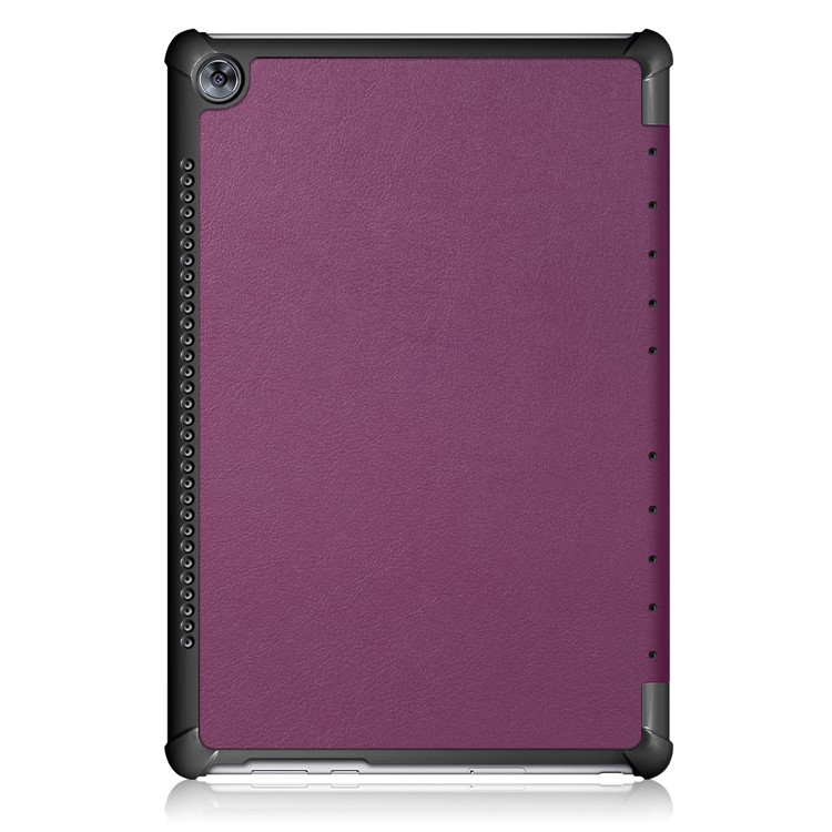 Tri-fold Stand Flip Leather Case Accessory for Huawei MediaPad M5 10 / M5 10 (Pro) - Purple-3