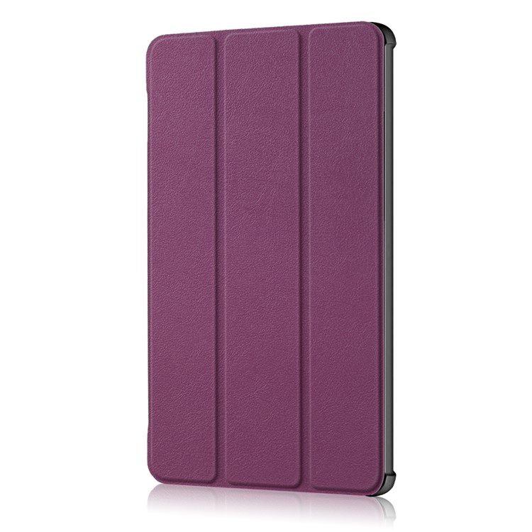 Tri-fold Stand Flip Leather Case Accessory for Huawei MediaPad M5 10 / M5 10 (Pro) - Purple-4