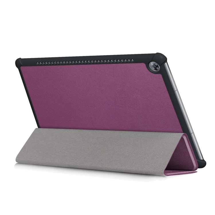 Tri-fold Stand Flip Leather Case Accessory for Huawei MediaPad M5 10 / M5 10 (Pro) - Purple-7