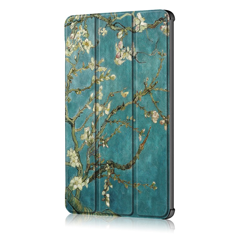 Pattern Printing Tri-fold Leather Stand Shell Cover Case for Huawei MediaPad M5 10 / M5 10 (Pro) - Tree with Flowers-4