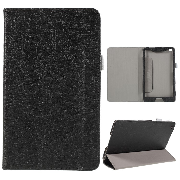 Lines Texture Stand Smart Leather Case for Huawei MediaPad M3 8.4 BTV-W09/DL09 - Black-1