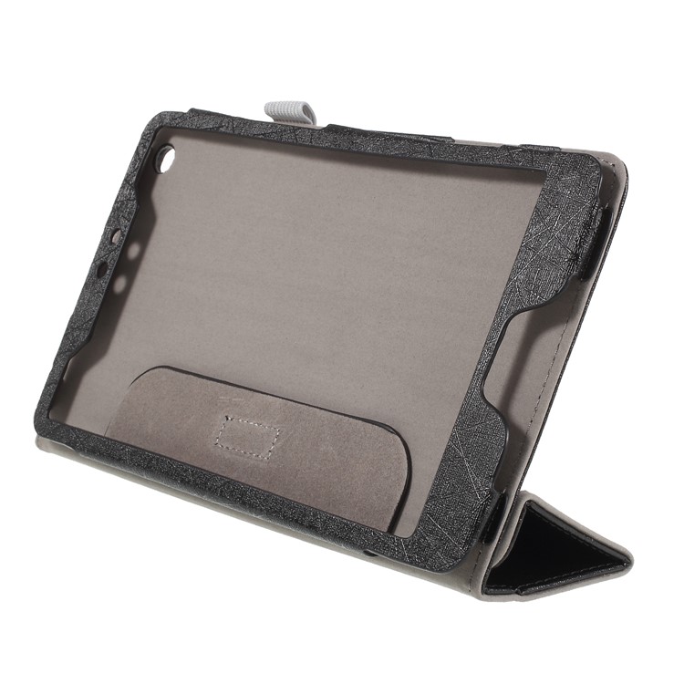 Lines Texture Stand Smart Leather Case for Huawei MediaPad M3 8.4 BTV-W09/DL09 - Black-5