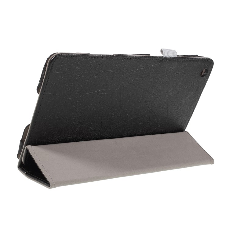 Lines Texture Stand Smart Leather Case for Huawei MediaPad M3 8.4 BTV-W09/DL09 - Black-6