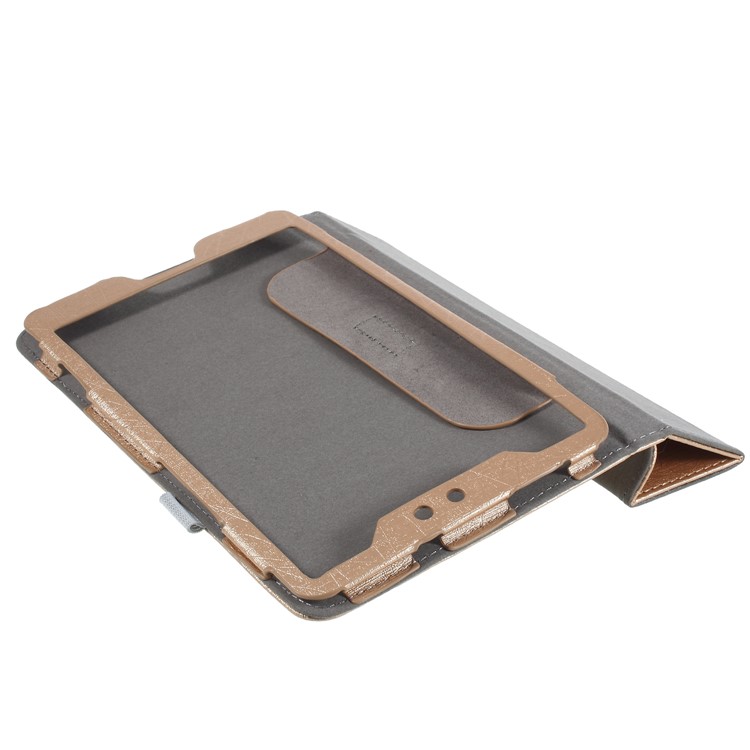 Lines Texture Stand Smart Leather Cover for Huawei MediaPad M3 8.4 BTV-W09/DL09 - Gold-5