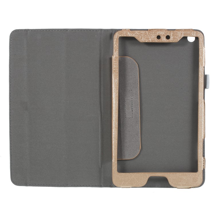 Lines Texture Stand Smart Leather Cover for Huawei MediaPad M3 8.4 BTV-W09/DL09 - Gold-6