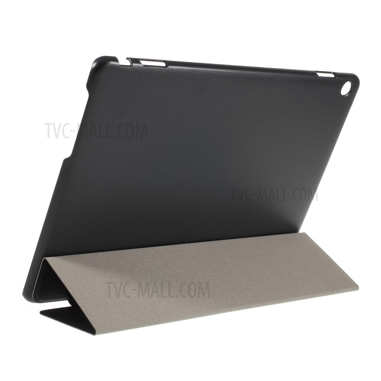 Tri-fold Stand Leather Smart Case Cover for Huawei MediaPad M3 Lite 10 BAH-W09/AL00 - Black-5