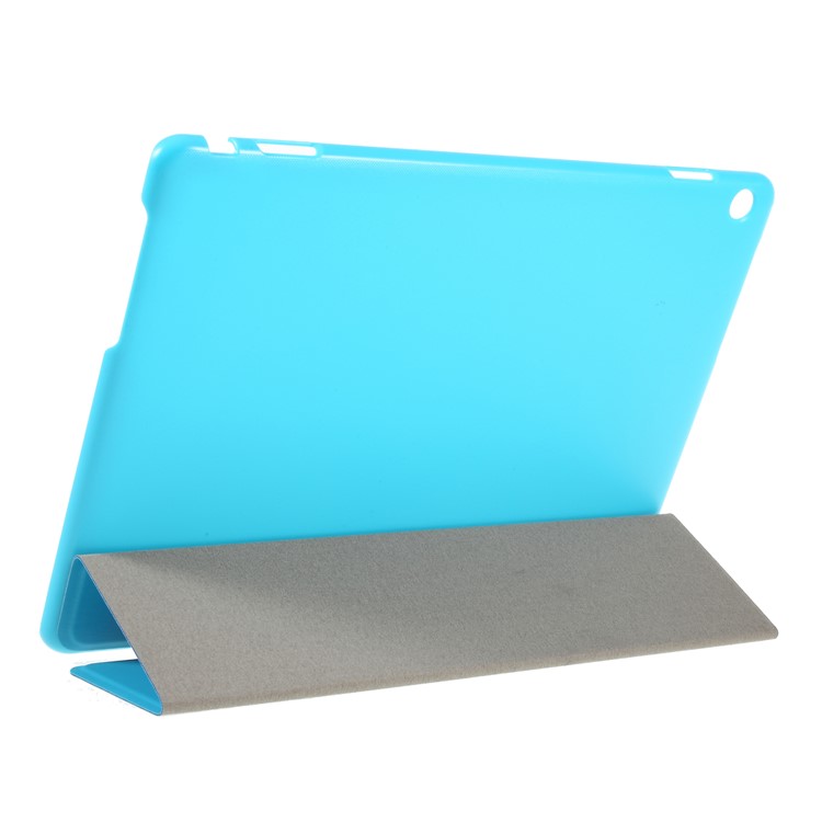 Tri-fold Stand Leather Smart Cover for Huawei MediaPad M3 Lite 10 BAH-W09/AL00 - Blue-4