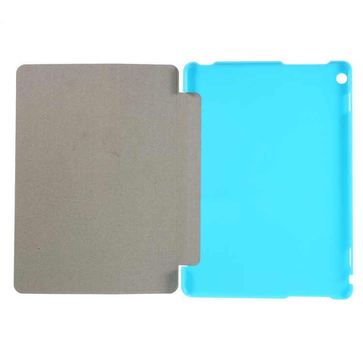 Tri-fold Stand Leather Smart Cover for Huawei MediaPad M3 Lite 10 BAH-W09/AL00 - Blue-5