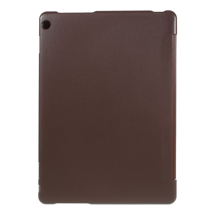 Tri-fold Stand Leather Smart Case for Huawei MediaPad M3 Lite 10 BAH-W09/AL00 - Coffee-2