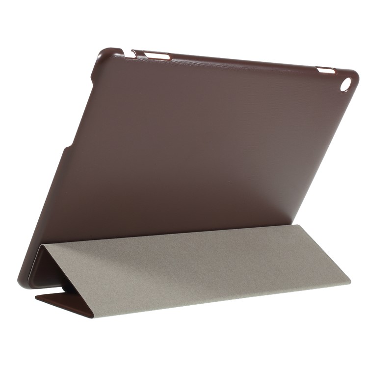 Tri-fold Stand Leather Smart Case for Huawei MediaPad M3 Lite 10 BAH-W09/AL00 - Coffee-3