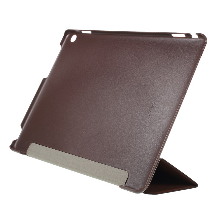 Tri-fold Stand Leather Smart Case for Huawei MediaPad M3 Lite 10 BAH-W09/AL00 - Coffee-4