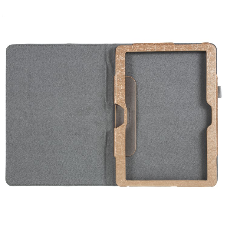 Lines Texture Stand Smart Leather Case Cover for Huawei MediaPad M3 Lite 10 BAH-W09/AL00 - Gold-5
