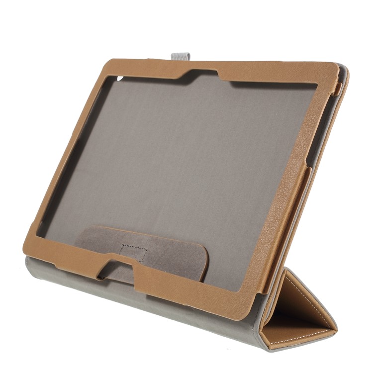 Contrast Color Stand Leather Smart Shell for Huawei MediaPad M3 Lite 10 BAH-W09/AL00 - Coffee-3