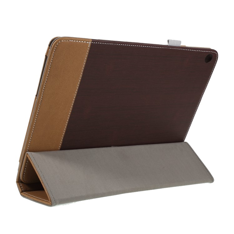 Contrast Color Stand Leather Smart Shell for Huawei MediaPad M3 Lite 10 BAH-W09/AL00 - Coffee-4