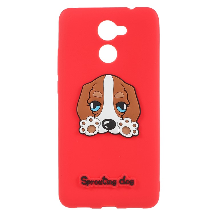 3D Cartoon Pattern Soft TPU Back Cover for Huawei Y7 Prime / Enjoy 7 Plus - Lazy Dog-1