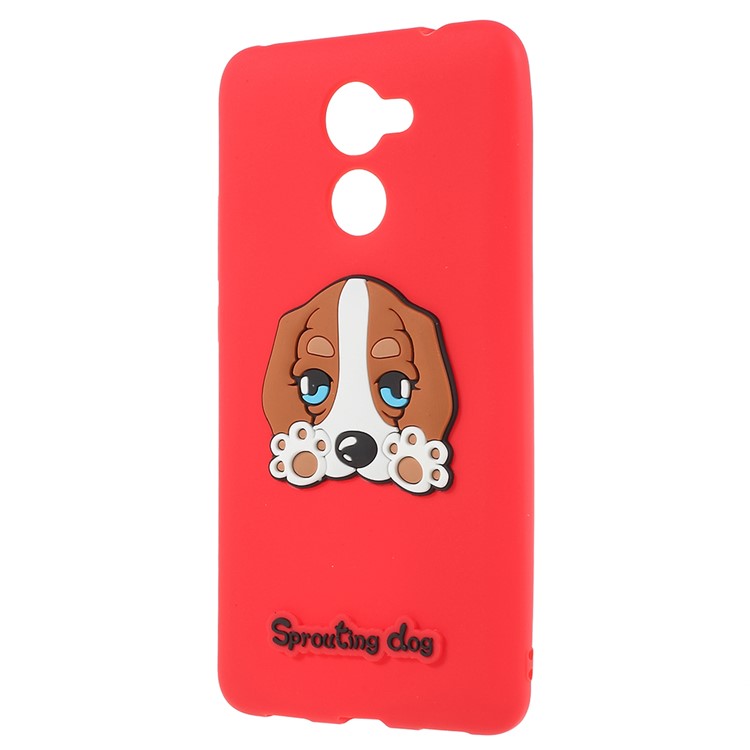3D Cartoon Pattern Soft TPU Back Cover for Huawei Y7 Prime / Enjoy 7 Plus - Lazy Dog-2