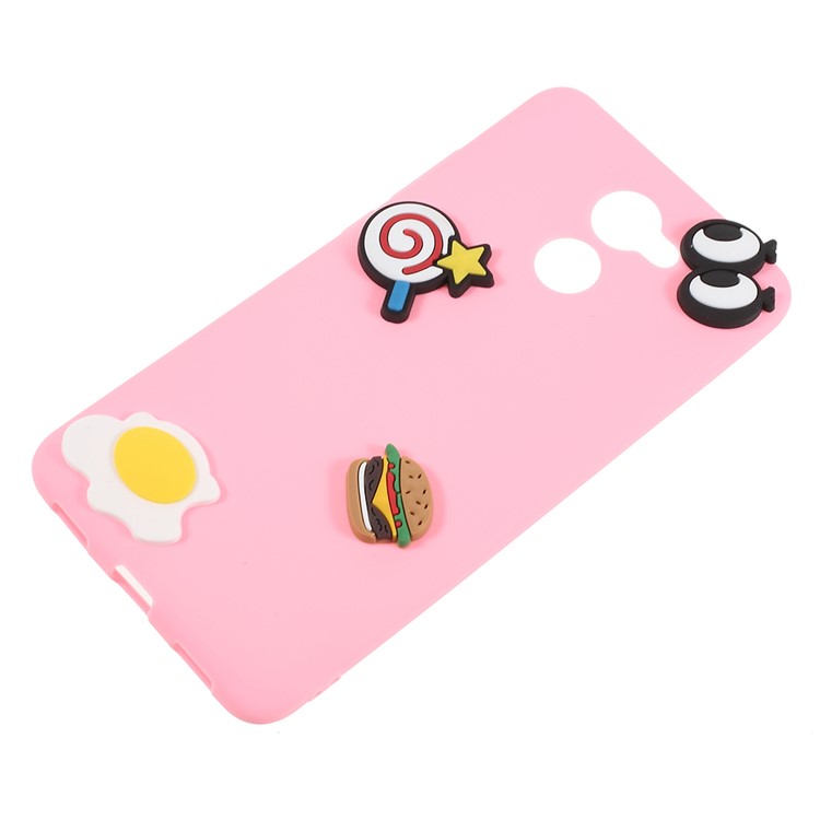 3D Cartoon Pattern Soft TPU Phone Shell for Huawei Y7 Prime / Enjoy 7 Plus - Eyes and Foods-2