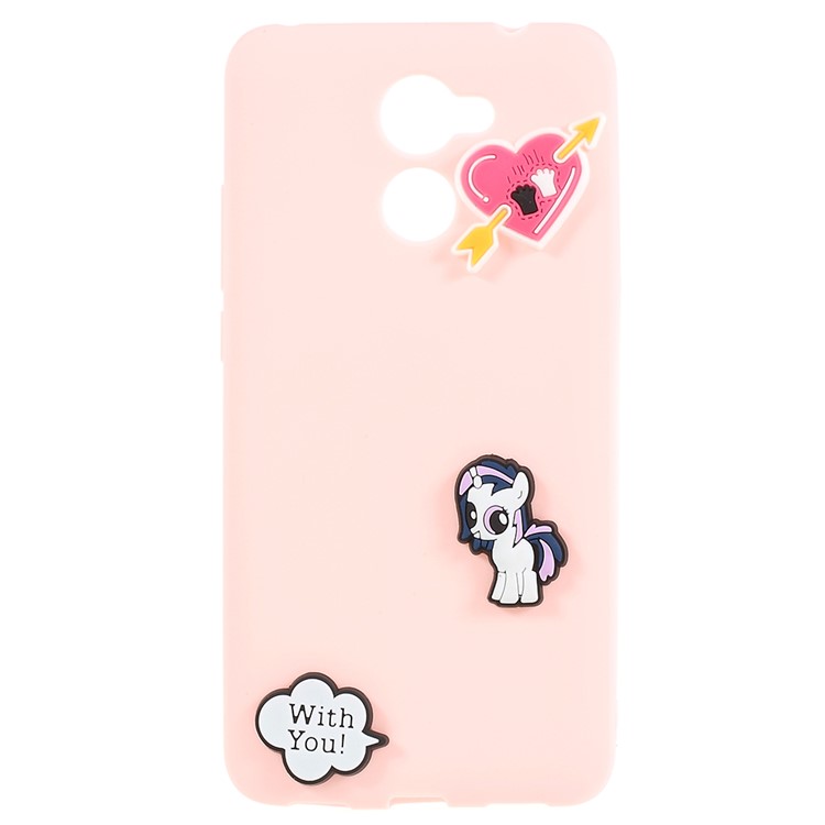 3D Cartoon Pattern Flexible TPU Phone Cover for Huawei Y7 Prime / Enjoy 7 Plus - With You-1
