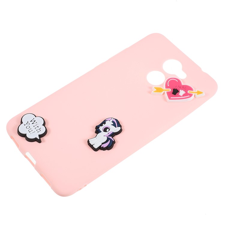 3D Cartoon Pattern Flexible TPU Phone Cover for Huawei Y7 Prime / Enjoy 7 Plus - With You-2