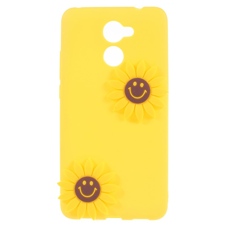 3D Cartoon Pattern TPU Protection Phone Shell for Huawei Y7 Prime / Enjoy 7 Plus - Sunflowers-1