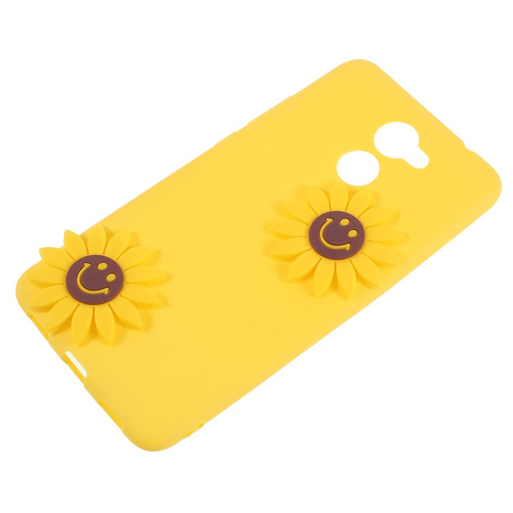 3D Cartoon Pattern TPU Protection Phone Shell for Huawei Y7 Prime / Enjoy 7 Plus - Sunflowers-2