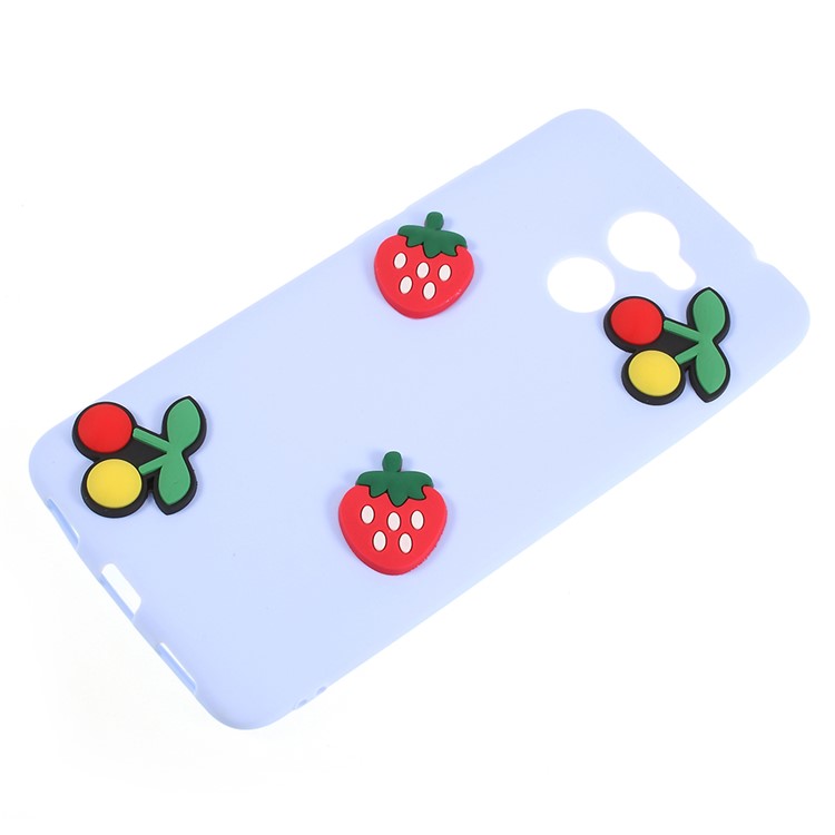 3D Cartoon Pattern TPU Mobile Phone Back Casing for Huawei Y7 Prime / Enjoy 7 Plus - Cherries and Strawberries-2