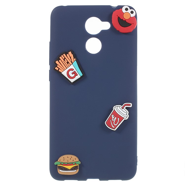 3D Cartoon Pattern TPU Protection Cell Phone Case Shell for Huawei Y7 Prime / Enjoy 7 Plus - Fast Food-1