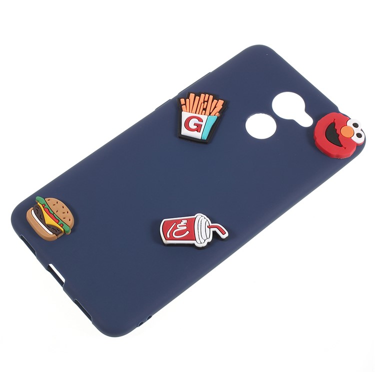 3D Cartoon Pattern TPU Protection Cell Phone Case Shell for Huawei Y7 Prime / Enjoy 7 Plus - Fast Food-2