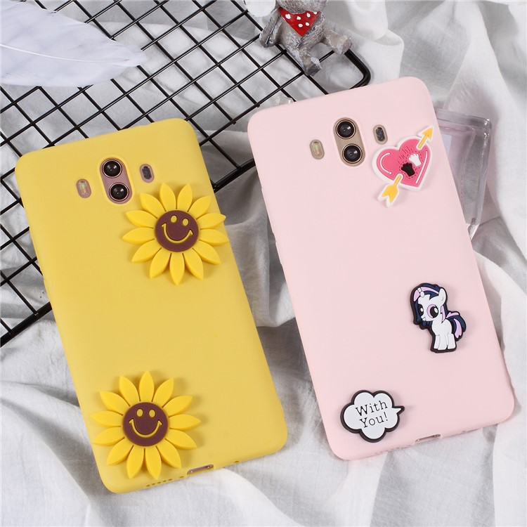3D Cartoon Pattern Soft TPU Phone Case for Huawei Mate 10 - Cactus-6