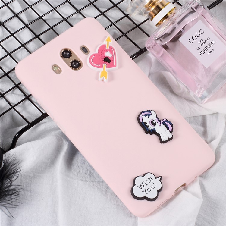 3D Cartoon Pattern Soft TPU Mobile Phone Case Accessory for Huawei Mate 10 - With You-1