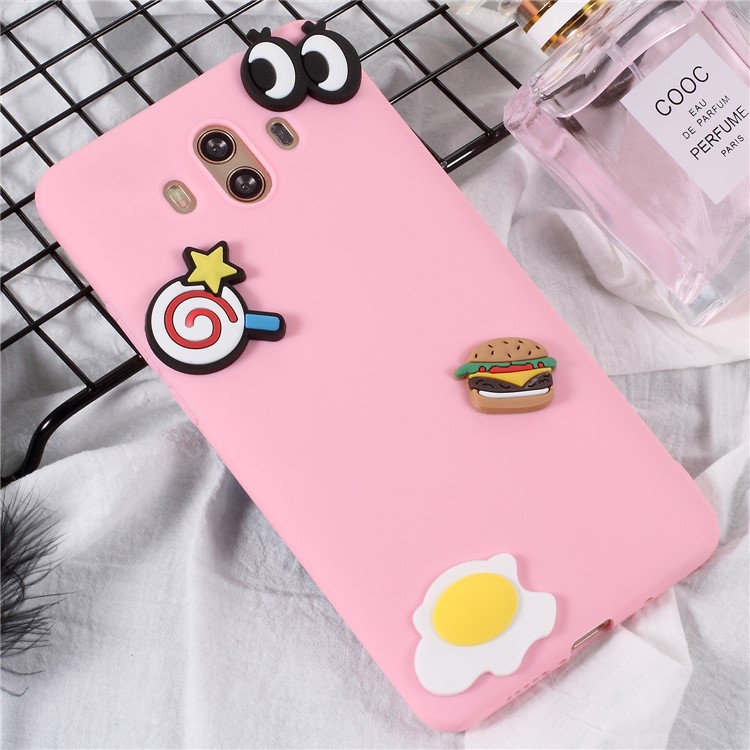 3D Cartoon Pattern Soft TPU Back Cover for Huawei Mate 10 - Eyes and Foods-1