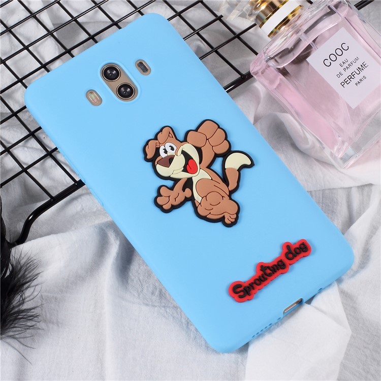 3D Cartoon Pattern Soft TPU Mobile Phone Shell for Huawei Mate 10 - Happy Dog-1