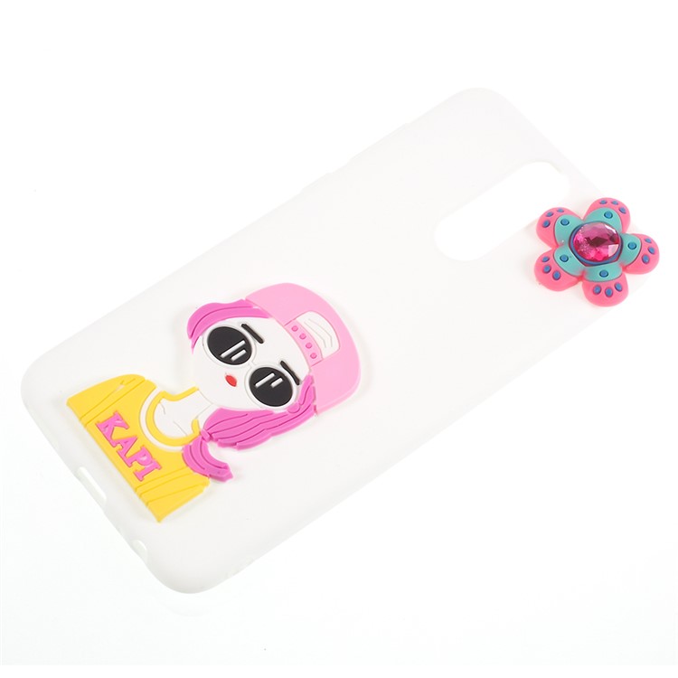 3D Cartoon Pattern TPU Back Case for Huawei Mate 10 Lite / nova 2i / Maimang 6 / Honor 9i (India) - Fashion Girl-2