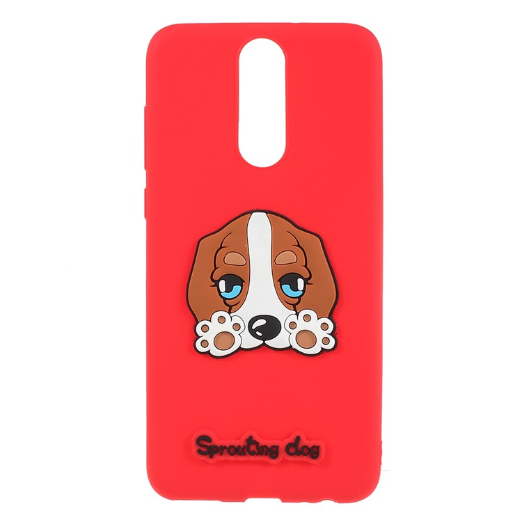 3D Cartoon Pattern TPU Back Cover for Huawei Mate 10 Lite / nova 2i / Maimang 6 / Honor 9i (India) - Lazy Dog-1