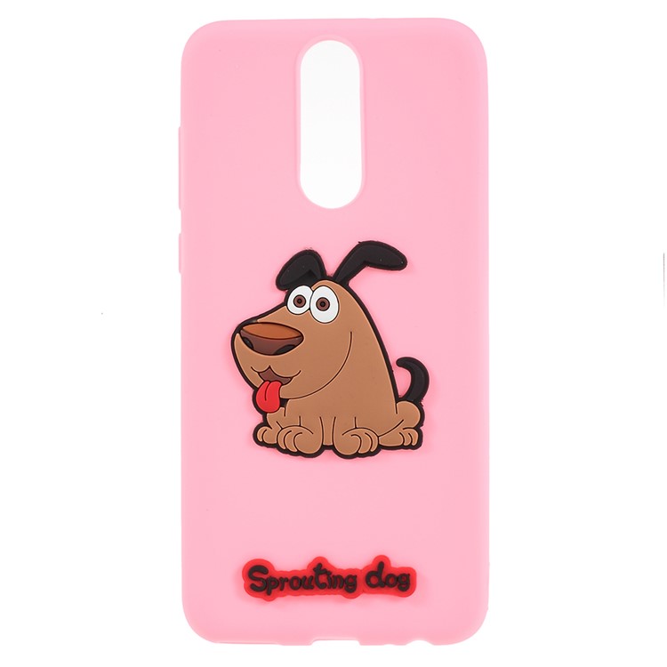3D Cartoon Pattern TPU Back Shell for Huawei Mate 10 Lite / nova 2i / Maimang 6 / Honor 9i (India) - Brown Dog-1
