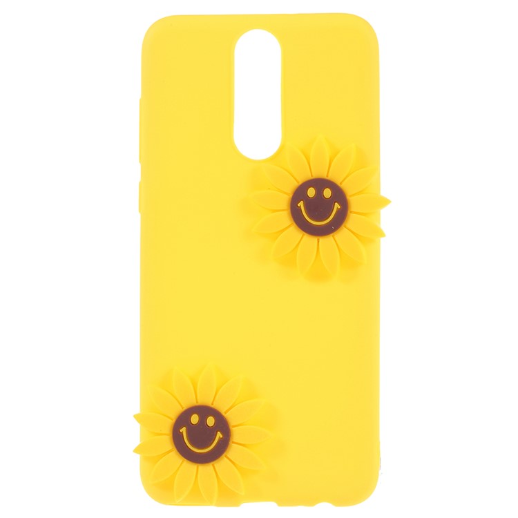3D Cartoon Pattern TPU Mobile Phone Shell for Huawei Mate 10 Lite / nova 2i / Maimang 6 / Honor 9i (India) - Sunflowers-1