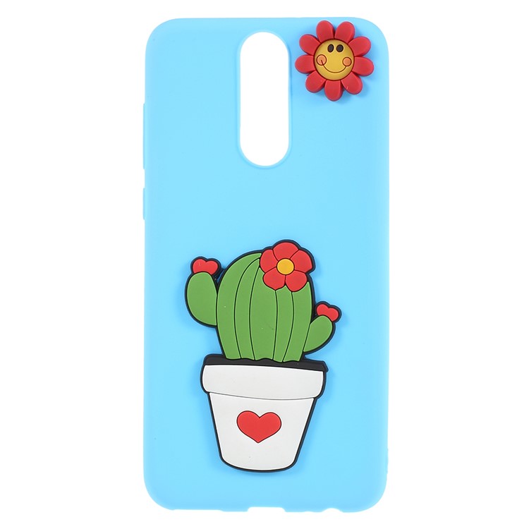 3D Cartoon Pattern TPU Case Accessories Mobile for Huawei Mate 10 Lite / nova 2i / Maimang 6 / Honor 9i (India) - Cactus-1