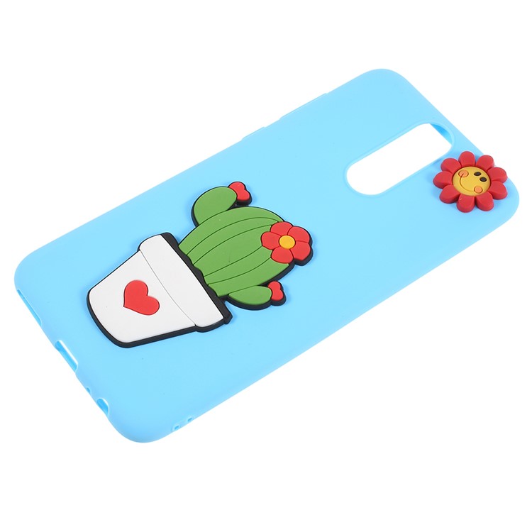 3D Cartoon Pattern TPU Case Accessories Mobile for Huawei Mate 10 Lite / nova 2i / Maimang 6 / Honor 9i (India) - Cactus-2